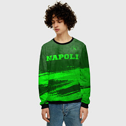 Свитшот мужской Napoli - green gradient посередине, цвет: 3D-черный — фото 2
