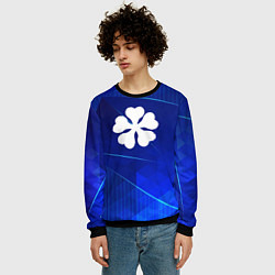 Свитшот мужской Black Clover blue poly, цвет: 3D-черный — фото 2