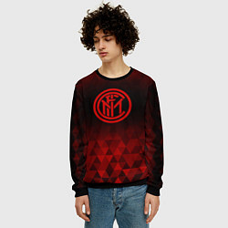 Свитшот мужской Inter red poly, цвет: 3D-черный — фото 2