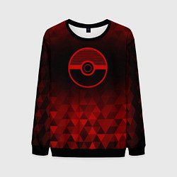 Свитшот мужской Pokemon red poly, цвет: 3D-черный