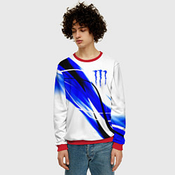 Свитшот мужской Monster energy линии абстракции, цвет: 3D-красный — фото 2