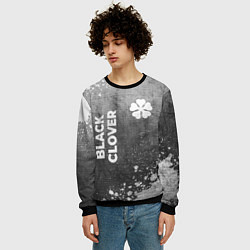Свитшот мужской Black Clover - grey gradient вертикально, цвет: 3D-черный — фото 2