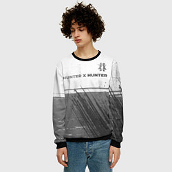 Свитшот мужской Hunter x Hunter - white gradient посередине, цвет: 3D-черный — фото 2