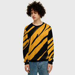 Свитшот мужской Тигровый раскрас, цвет: 3D-черный — фото 2