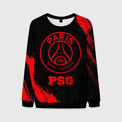 Свитшот мужской PSG - red gradient, цвет: 3D-черный