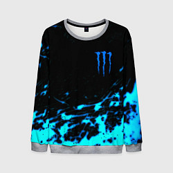 Мужской свитшот Monster energy голубые краски