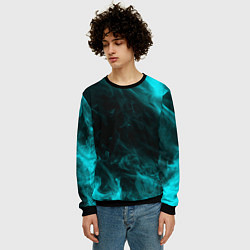 Свитшот мужской Neon smoke, цвет: 3D-черный — фото 2