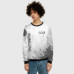 Свитшот мужской Infiniti - white gradient вертикально, цвет: 3D-черный — фото 2