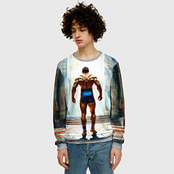 Свитшот мужской Греко-римский борец, цвет: 3D-меланж — фото 2