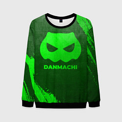 Свитшот мужской DanMachi - green gradient, цвет: 3D-черный