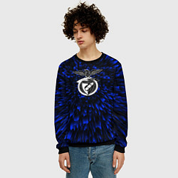 Свитшот мужской Benfica blue energy, цвет: 3D-черный — фото 2