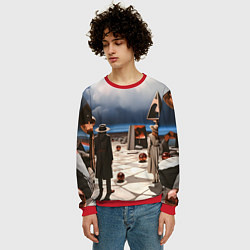 Свитшот мужской Сюрреализм с людьми, цвет: 3D-красный — фото 2