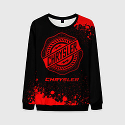 Свитшот мужской Chrysler - red gradient, цвет: 3D-черный
