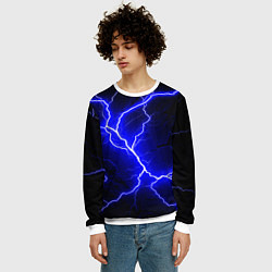 Свитшот мужской Color blue black, цвет: 3D-белый — фото 2
