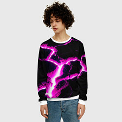 Свитшот мужской Color pink black, цвет: 3D-белый — фото 2
