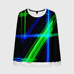 Свитшот мужской Color blue black green, цвет: 3D-белый