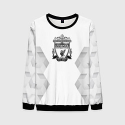 Свитшот мужской Liverpool white poly, цвет: 3D-черный