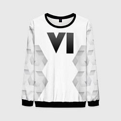 Свитшот мужской GTA 6 white poly, цвет: 3D-черный
