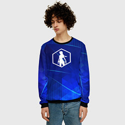 Свитшот мужской Tomb Raider blue poly, цвет: 3D-черный — фото 2