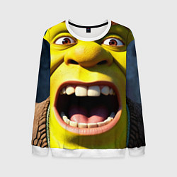 Свитшот мужской Шрек орет, цвет: 3D-белый