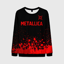 Свитшот мужской Metallica - red gradient посередине, цвет: 3D-черный