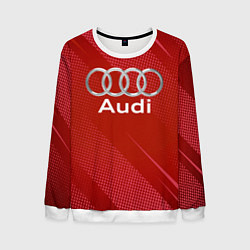 Свитшот мужской Audi - абстракция, цвет: 3D-белый