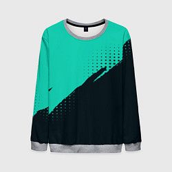 Свитшот мужской Color black light blue, цвет: 3D-меланж