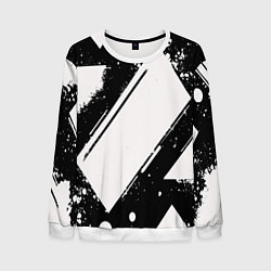 Свитшот мужской Color black white, цвет: 3D-белый