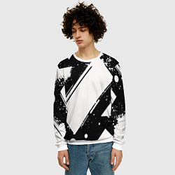 Свитшот мужской Color black white, цвет: 3D-белый — фото 2