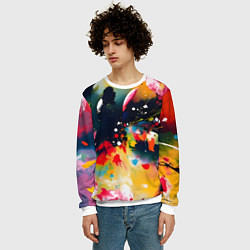 Свитшот мужской Глубокая абстракция, цвет: 3D-белый — фото 2