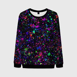 Мужской свитшот Чёрный с разноцветными брызгами