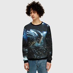 Свитшот мужской Чужой космос, цвет: 3D-черный — фото 2