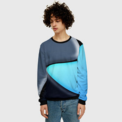 Свитшот мужской Разноцветный, цвет: 3D-черный — фото 2