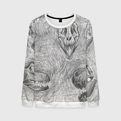 Мужской свитшот Черепа динозавров - эскиз