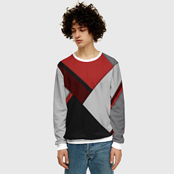 Свитшот мужской Color black red grey, цвет: 3D-белый — фото 2
