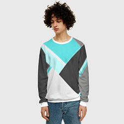 Свитшот мужской Color black blue, цвет: 3D-белый — фото 2