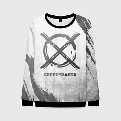 Мужской свитшот CreepyPasta - white gradient