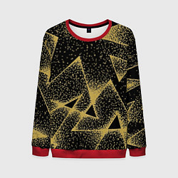 Свитшот мужской Triangle yellow with dots, цвет: 3D-красный