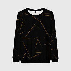Свитшот мужской Color yellow line, цвет: 3D-черный