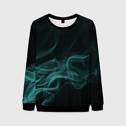 Свитшот мужской Color smoke turquoise, цвет: 3D-черный