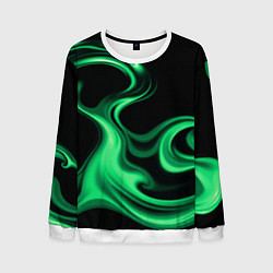 Свитшот мужской Color green smoke, цвет: 3D-белый