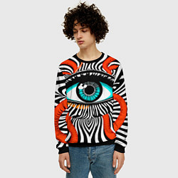 Свитшот мужской Глаз, цвет: 3D-черный — фото 2