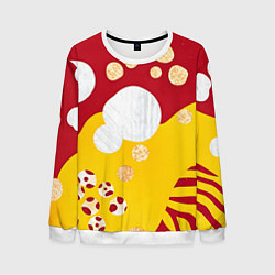 Свитшот мужской Анималистичный паттерн, цвет: 3D-белый
