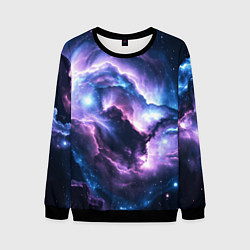 Свитшот мужской Фиолетовая туманность, цвет: 3D-черный