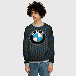 Свитшот мужской Bmw соты, цвет: 3D-меланж — фото 2