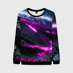 Мужской свитшот Фентази город неон