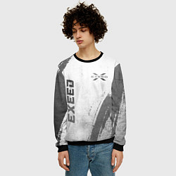 Свитшот мужской Exeed - white gradient вертикально, цвет: 3D-черный — фото 2