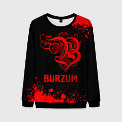 Свитшот мужской Burzum - red gradient, цвет: 3D-черный