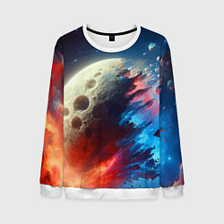 Мужской свитшот Разрыв космического тела - нейроарт