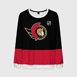 Свитшот мужской Оттава Сенаторз хоккей, цвет: 3D-белый